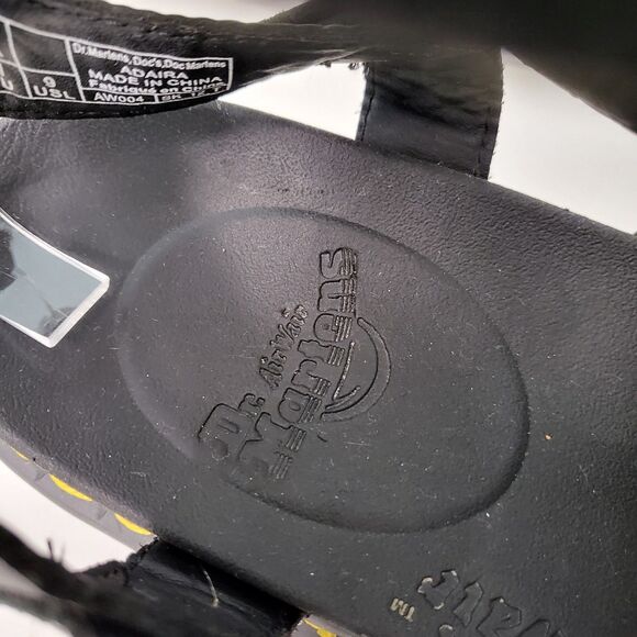 DR MARTENS Adaira Gladiator Sandals Womens 9 Platform Black Leather Buckle - Picture 9 of 11